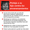 Tip card: Prevent poisonings in children (in Spanish). Prevenir los envenenamientos e intoxicaiones con 2 pegatinas del teléfono de Poison Control.