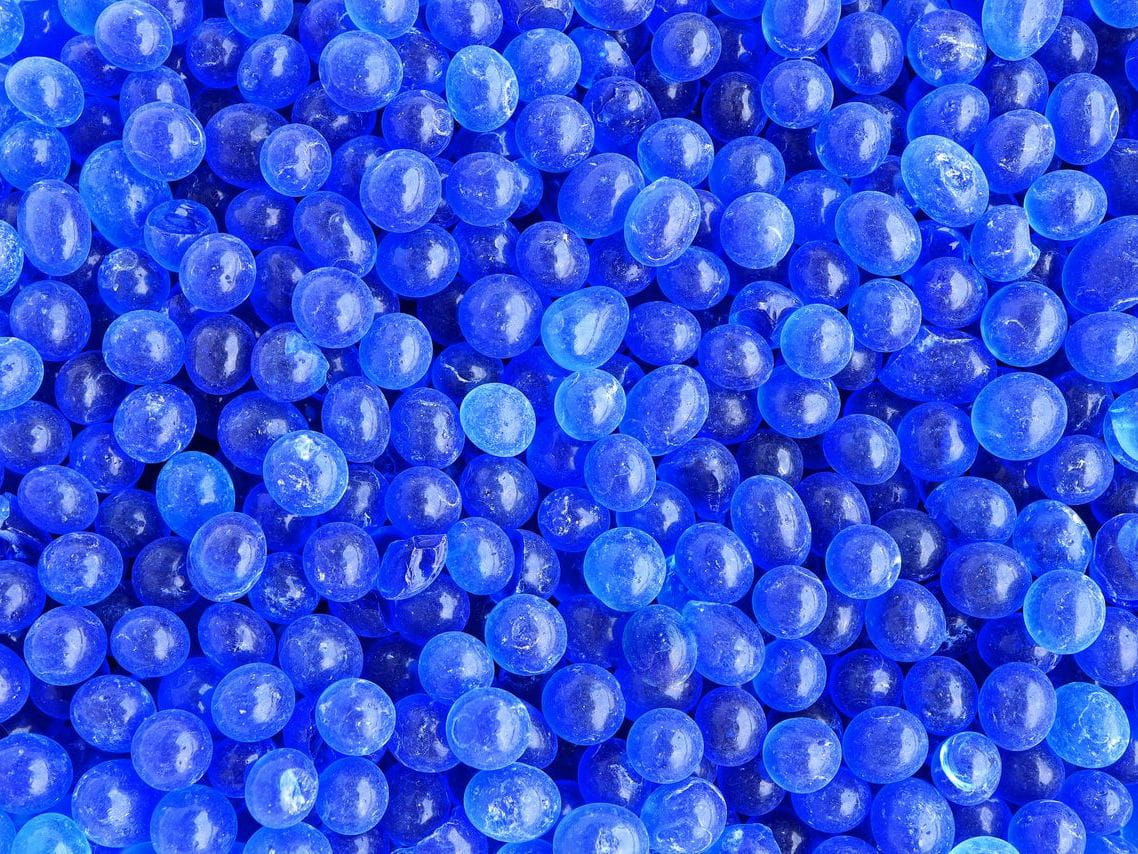 blue silica gel beads