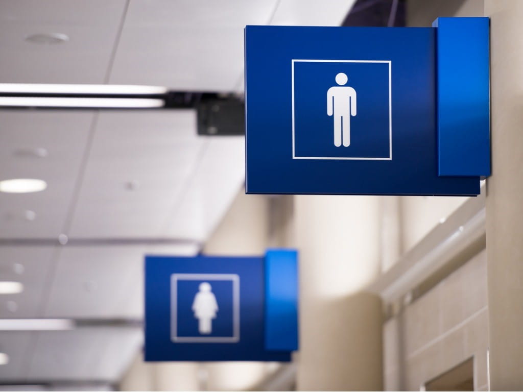 overactive bladder treatment restroom sign